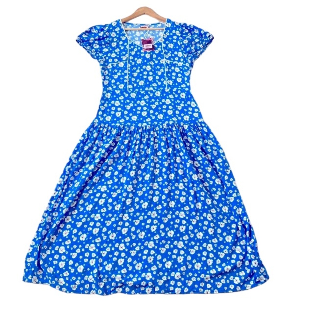 BNWT JOE BROWNS Women's Blue Floral Maxi Dress Size 16 - Picture 3 of 14
